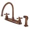 Kingston Brass KB726AXSP Vintage 8" Centerset Kitchen Faucet, Antique Copper KB726AXSP - alternate 1